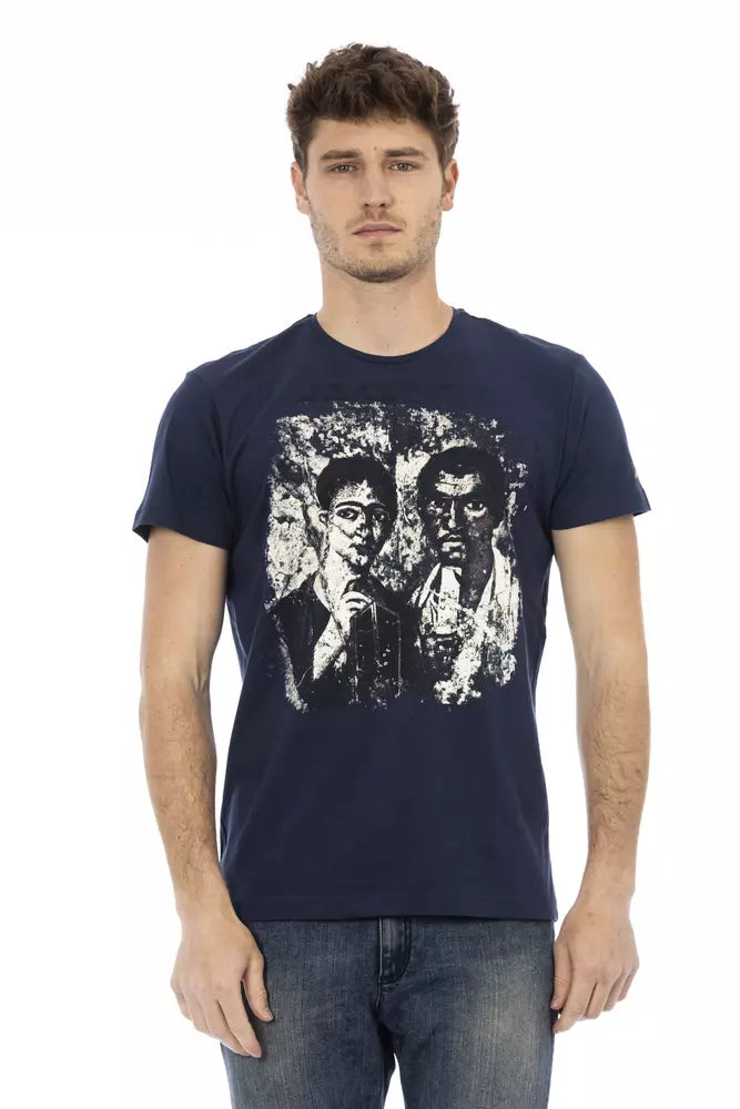 Trussardi Action Blu Baumwoll-T-Shirt für Herren
