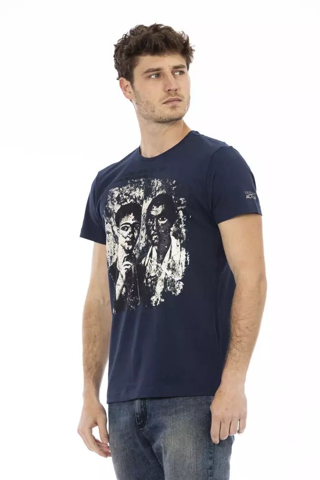 Trussardi Action Blu Baumwoll-T-Shirt für Herren