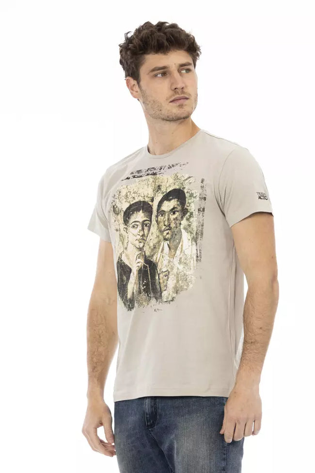 Trussardi Action Beige Baumwoll-T-Shirt für Herren