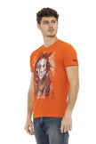 Trussardi Action Orangefarbenes T-Shirt aus Baumwolle