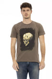 Trussardi Action Braunes Baumwoll-T-Shirt für Herren