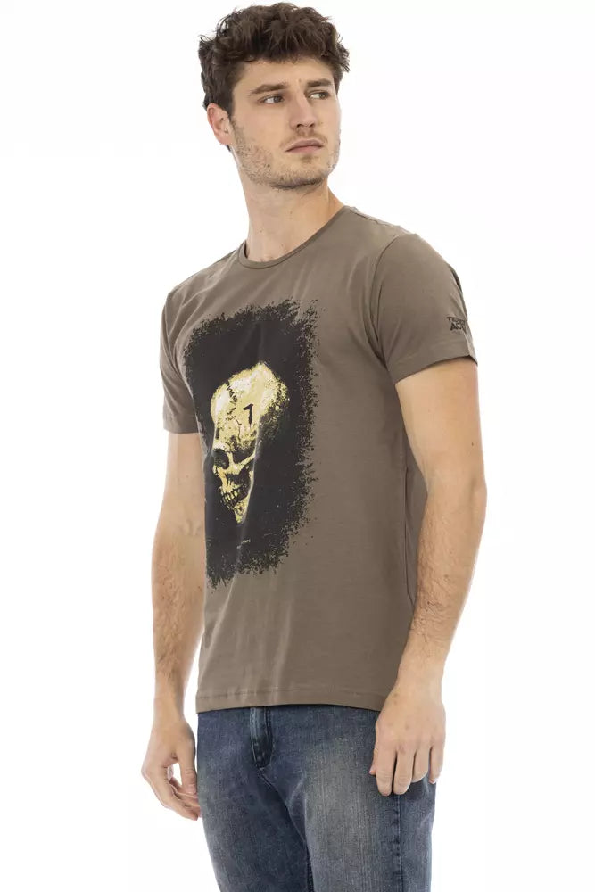 Trussardi Action Braunes Baumwoll-T-Shirt für Herren