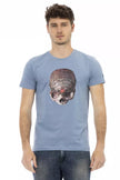 Trussardi Action Hellblaues Polyester-T-Shirt