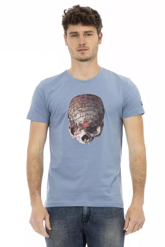 Trussardi Action Hellblaues Polyester-T-Shirt