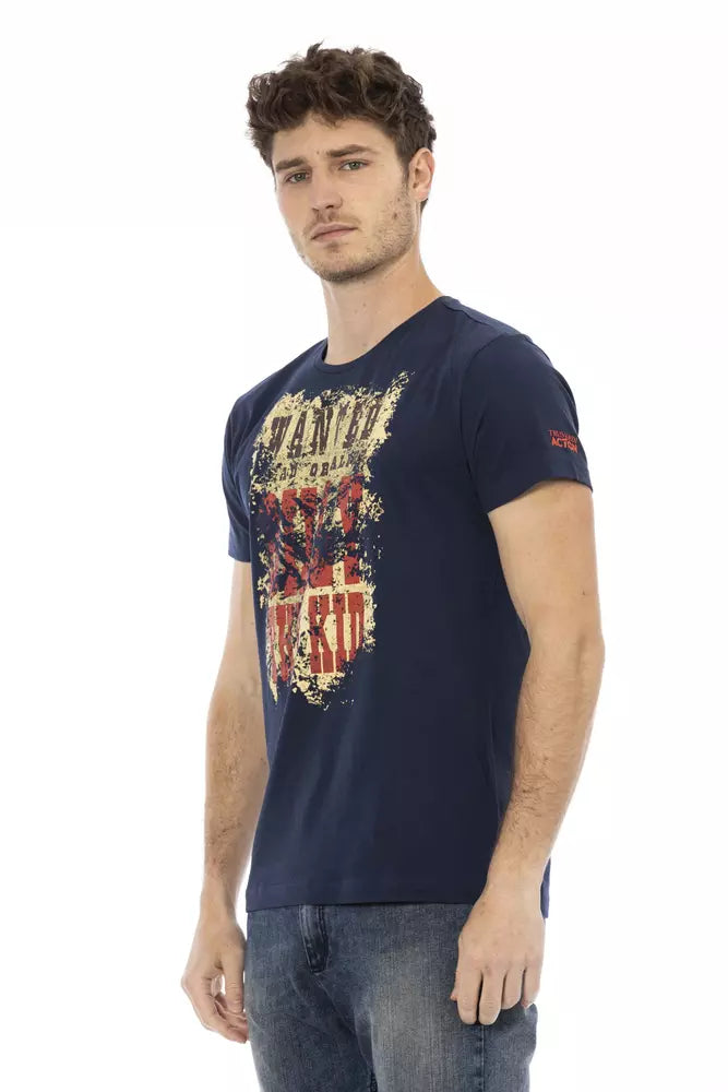 Trussardi Action Blu Baumwoll-T-Shirt für Herren