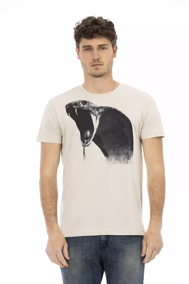 Trussardi Action Beige Baumwoll-T-Shirt für Herren