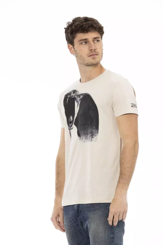 Trussardi Action Beige Baumwoll-T-Shirt für Herren