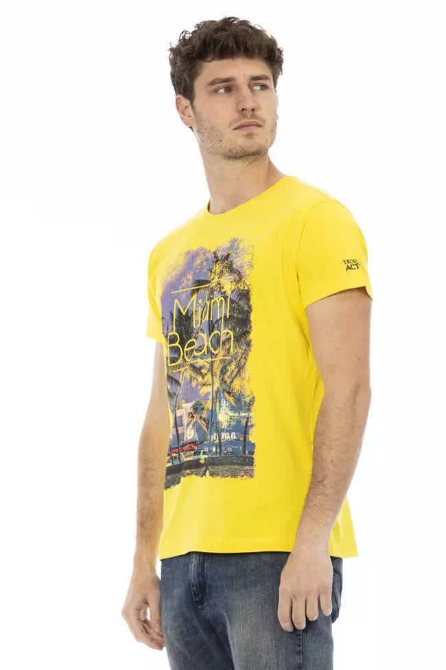 Trussardi Action Herren T-Shirt aus gelber Baumwolle