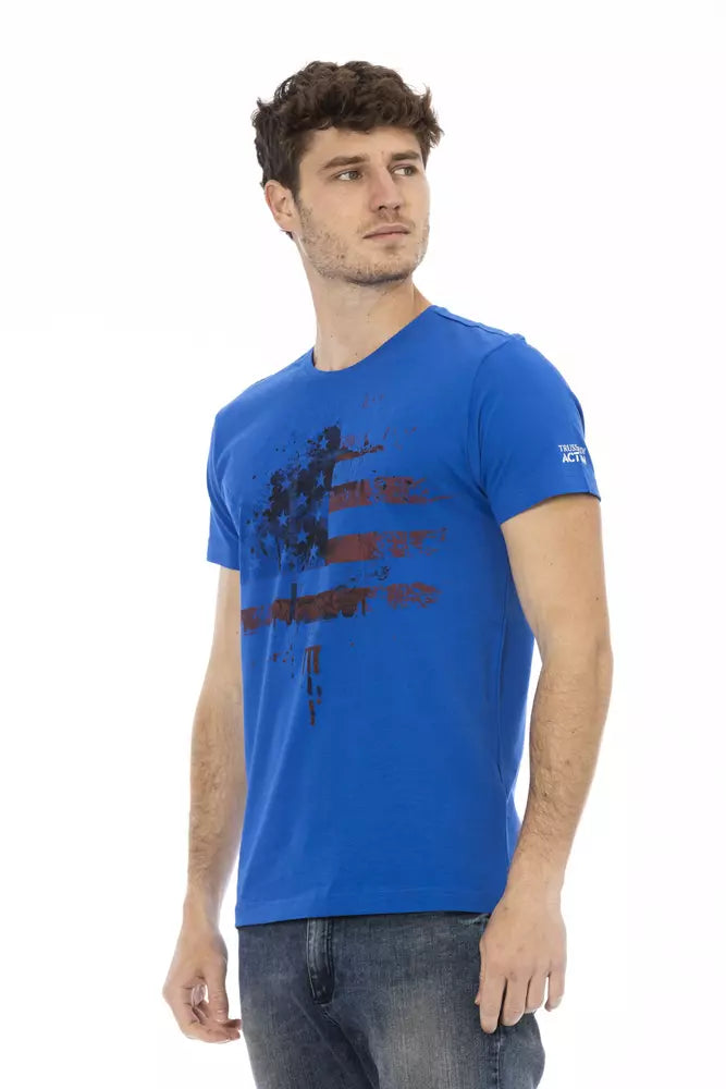 Trussardi Action Blu Baumwoll-T-Shirt für Herren
