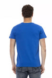 Trussardi Action Blaues Baumwoll-T-Shirt für Herren