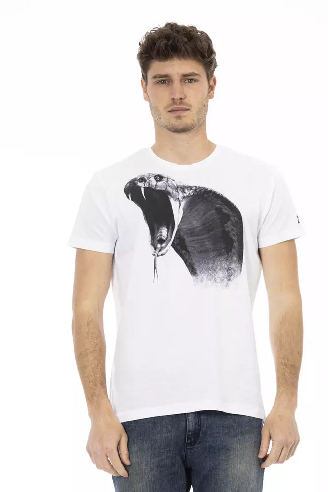 Trussardi Action Weißes Baumwoll-T-Shirt für Herren