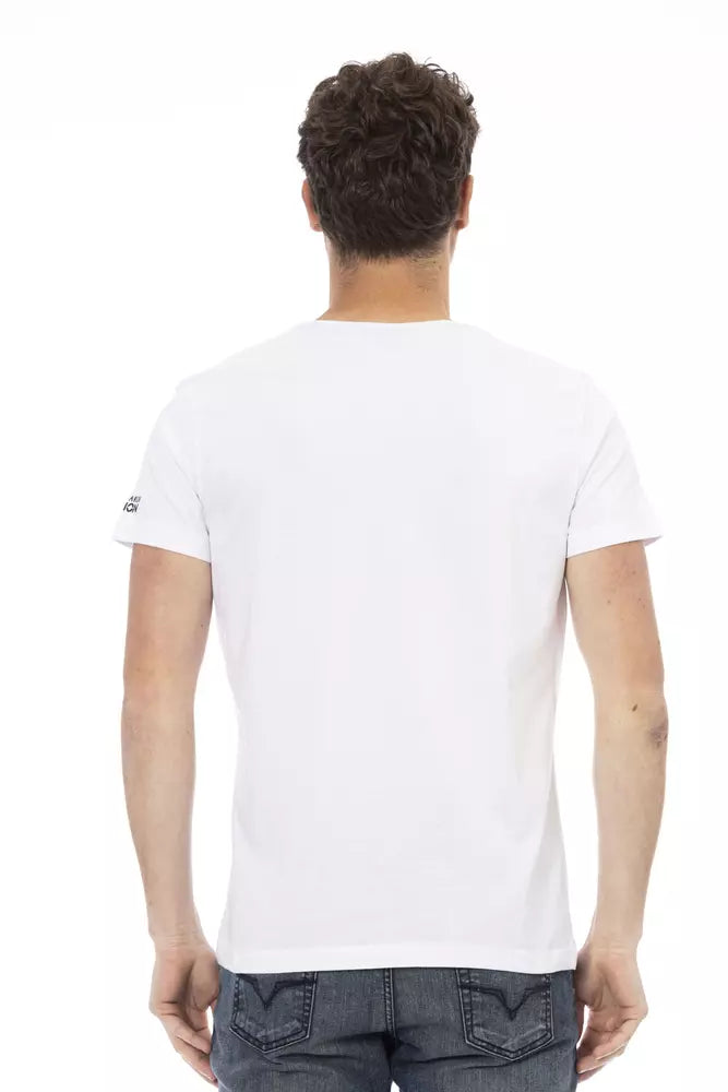 Trussardi Action Weißes Baumwoll-T-Shirt für Herren