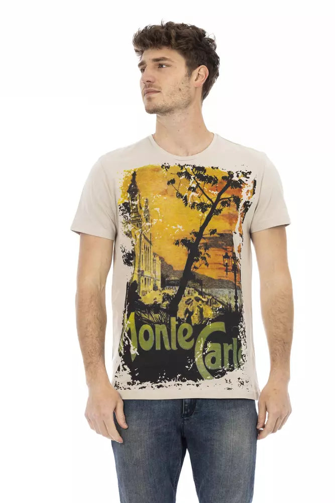 Trussardi Action Beige Baumwoll-T-Shirt für Herren