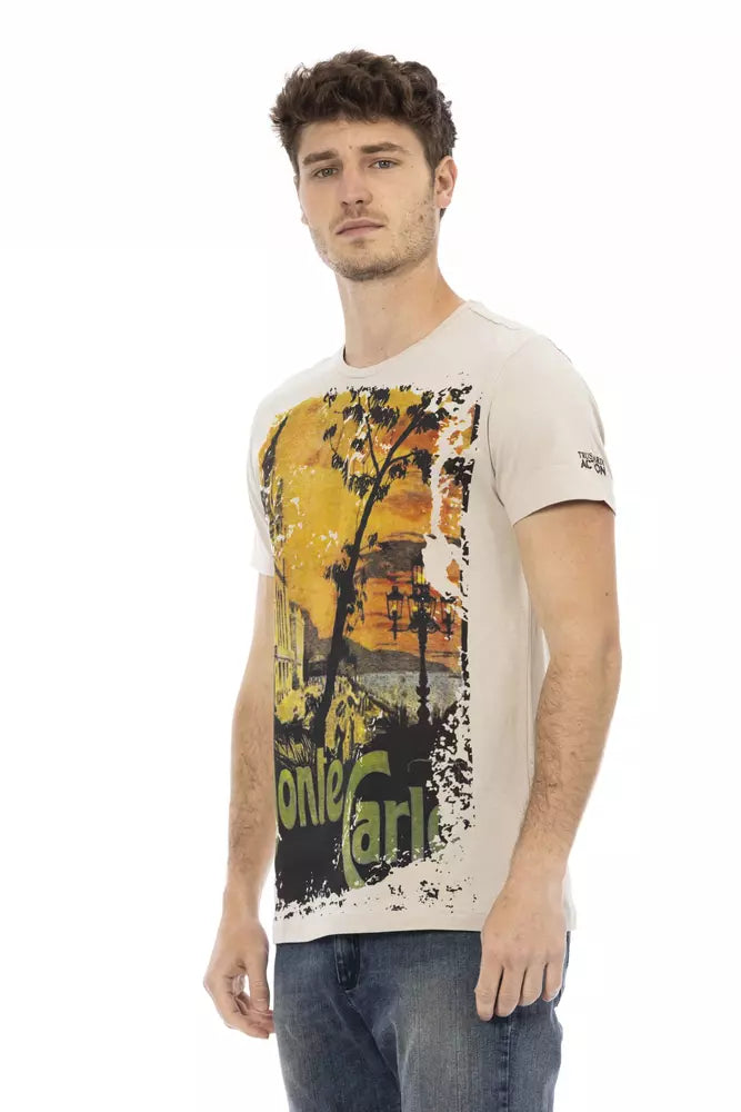 Trussardi Action Beige Baumwoll-T-Shirt für Herren