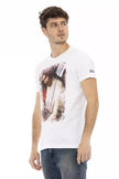 Trussardi Action Weißes Herren-T-Shirt aus Baumwolle