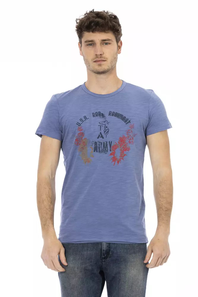 Trussardi Action Blu Baumwoll-T-Shirt für Herren