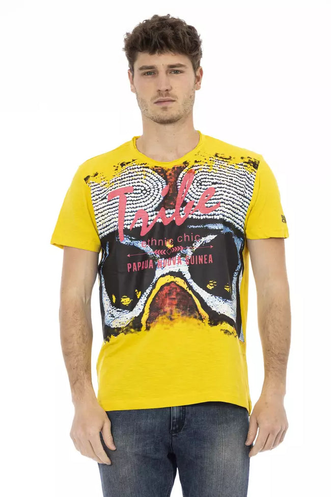 Trussardi Action Herren T-Shirt aus gelber Baumwolle