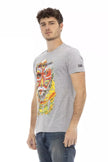 Trussardi Action Graues Baumwoll-T-Shirt für Herren