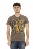 Trussardi Action Braunes Baumwoll-T-Shirt für Herren
