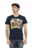 Trussardi Action Blu Baumwoll-T-Shirt für Herren