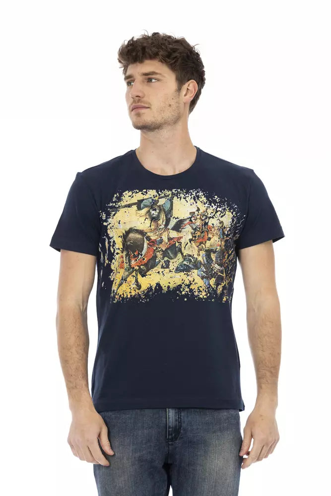 Trussardi Action Blu Baumwoll-T-Shirt für Herren