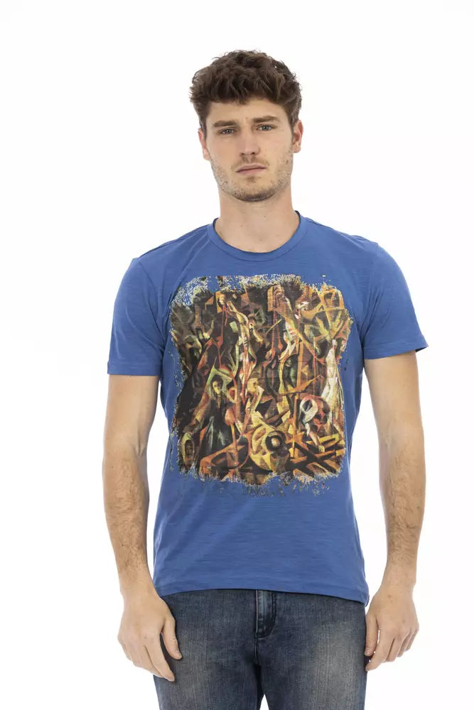 Trussardi Action Blu Baumwoll-T-Shirt für Herren
