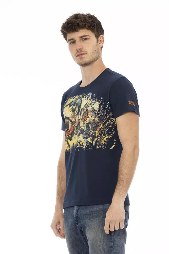 Trussardi Action Blu Baumwoll-T-Shirt für Herren