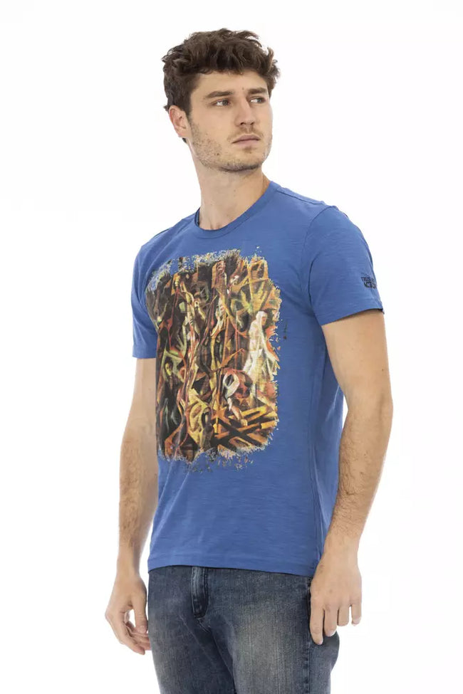 Trussardi Action Blu Baumwoll-T-Shirt für Herren