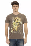 Trussardi Action Braunes Baumwoll-T-Shirt für Herren