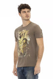 Trussardi Action Braunes Baumwoll-T-Shirt für Herren