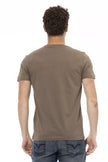 Trussardi Action Braunes Baumwoll-T-Shirt für Herren