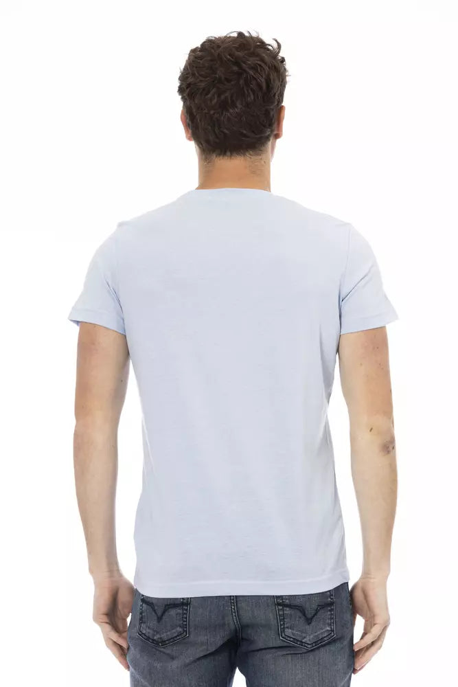 Trussardi Action Hellblaues Polyester-T-Shirt