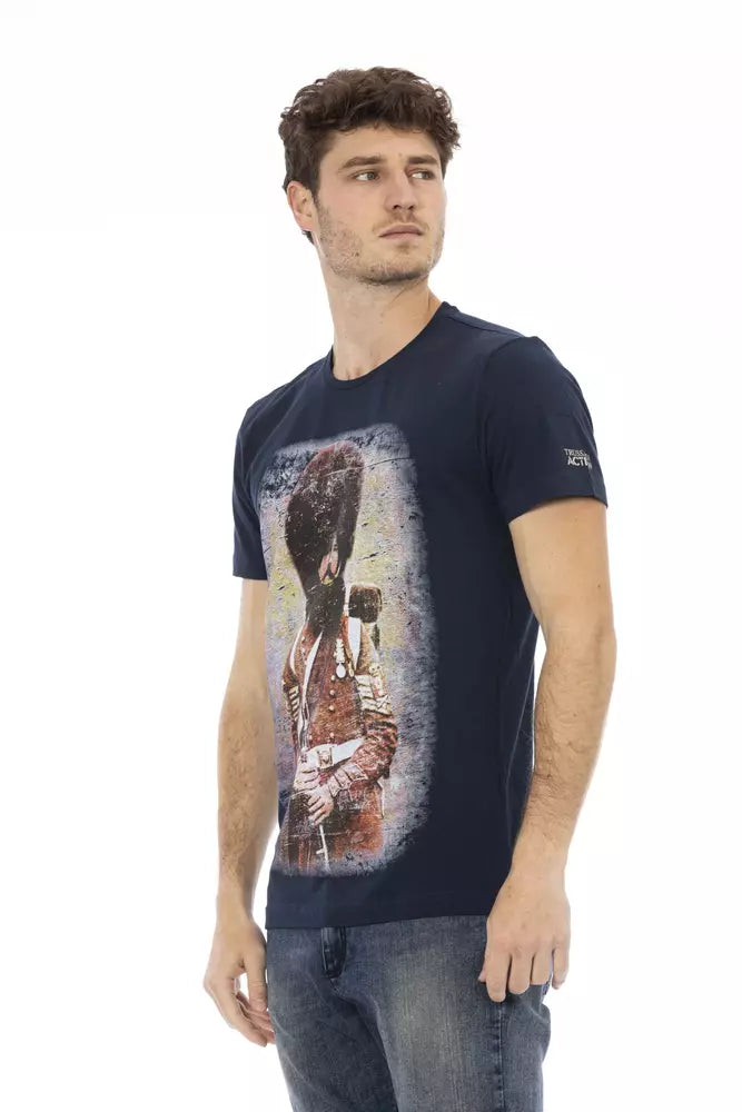 Trussardi Action Blu Baumwoll-T-Shirt für Herren