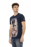 Trussardi Action Blu Baumwoll-T-Shirt für Herren