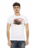 Trussardi Action Weißes Baumwoll-T-Shirt für Herren