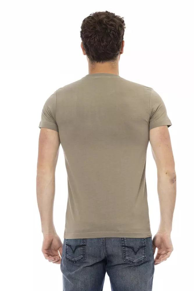 Trussardi Action Grünes Baumwoll-T-Shirt für Herren