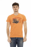Trussardi Action Orangefarbenes T-Shirt aus Baumwolle