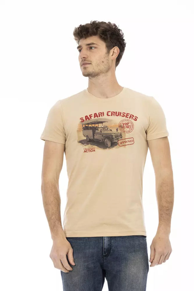 Trussardi Action Beige Baumwoll-T-Shirt für Herren