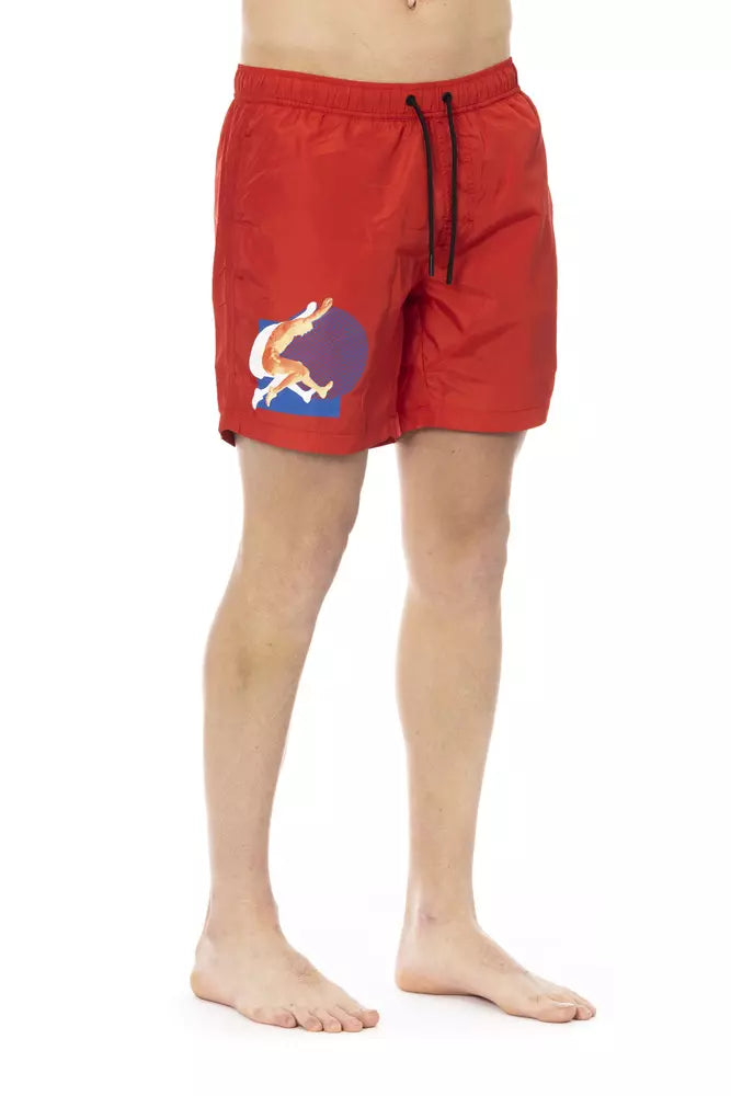 Bikkembergs Rote Badeshorts aus Polyester