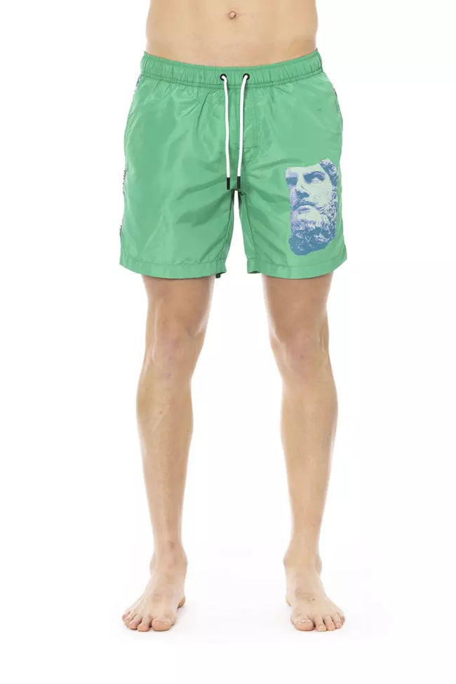 Grüne Bikkembergs Herren-Badehose aus Polyester