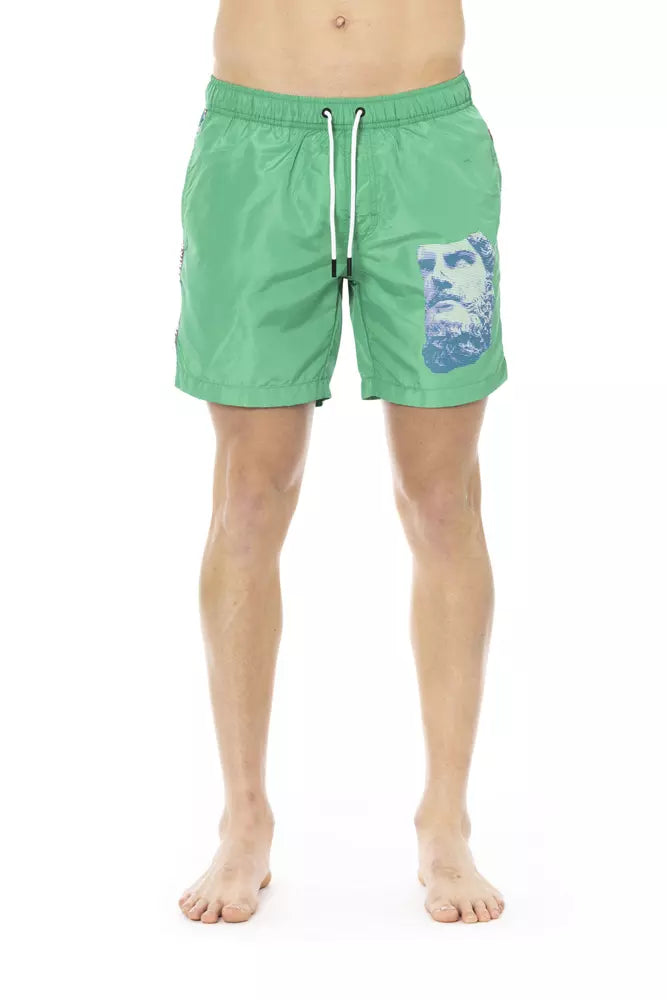 Grüne Bikkembergs Herren-Badehose aus Polyester