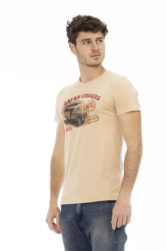 Trussardi Action Beige Baumwoll-T-Shirt für Herren