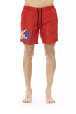 Bikkembergs Rote Badeshorts aus Polyester