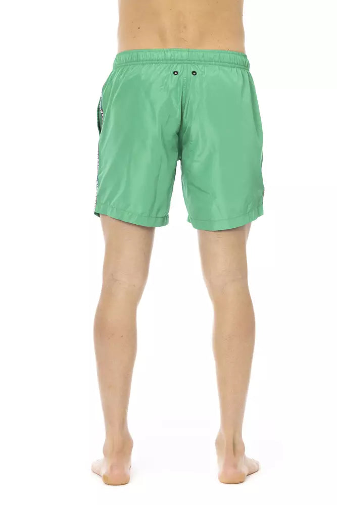 Grüne Bikkembergs Herren-Badehose aus Polyester