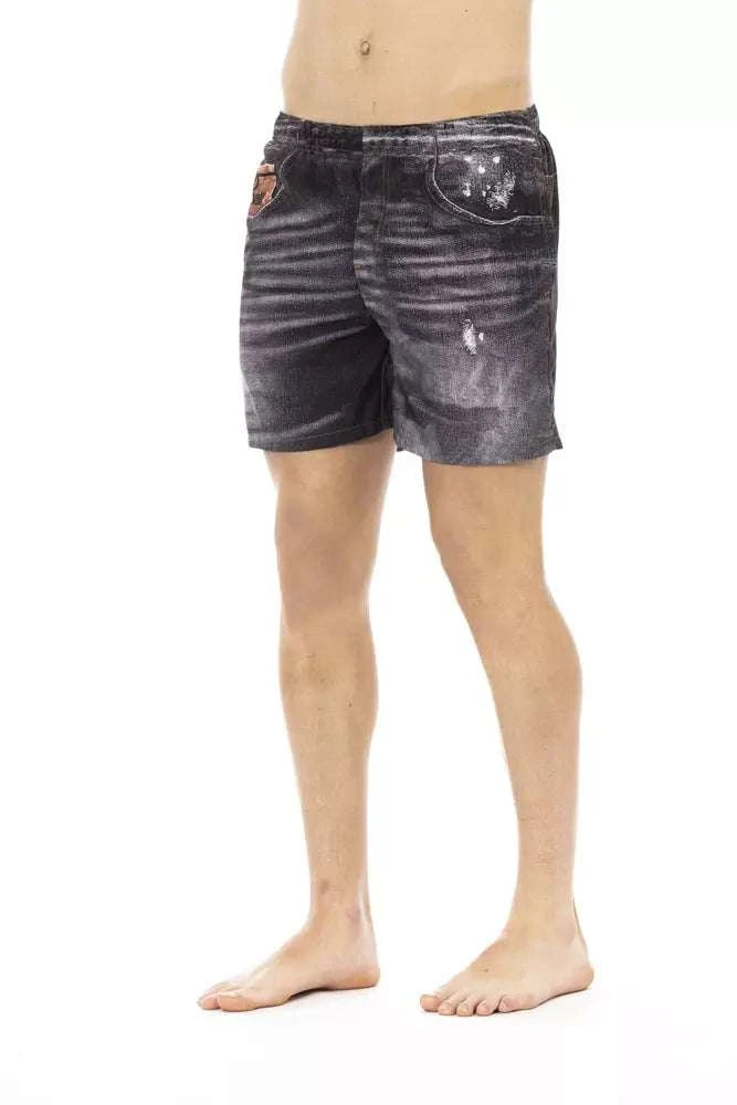 Just Cavalli Badehose aus schwarzem Polyester