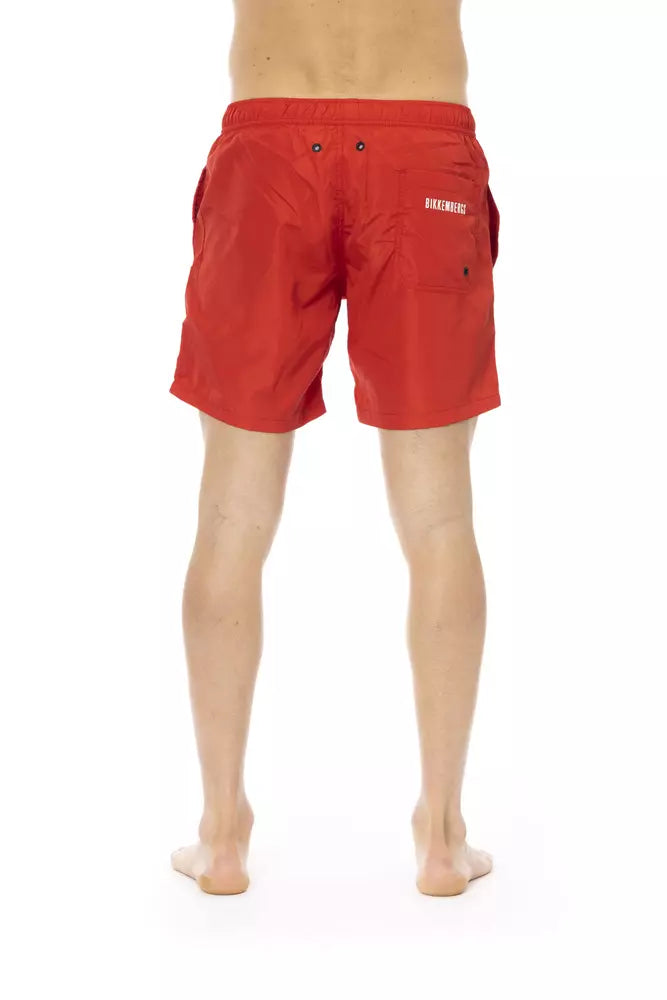Bikkembergs Rote Badeshorts aus Polyester