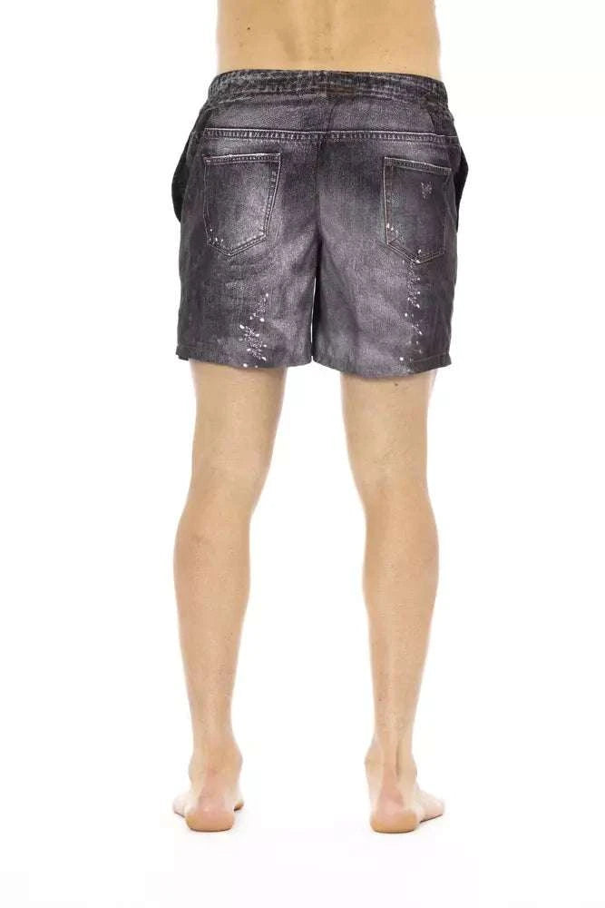 Just Cavalli Badehose aus schwarzem Polyester