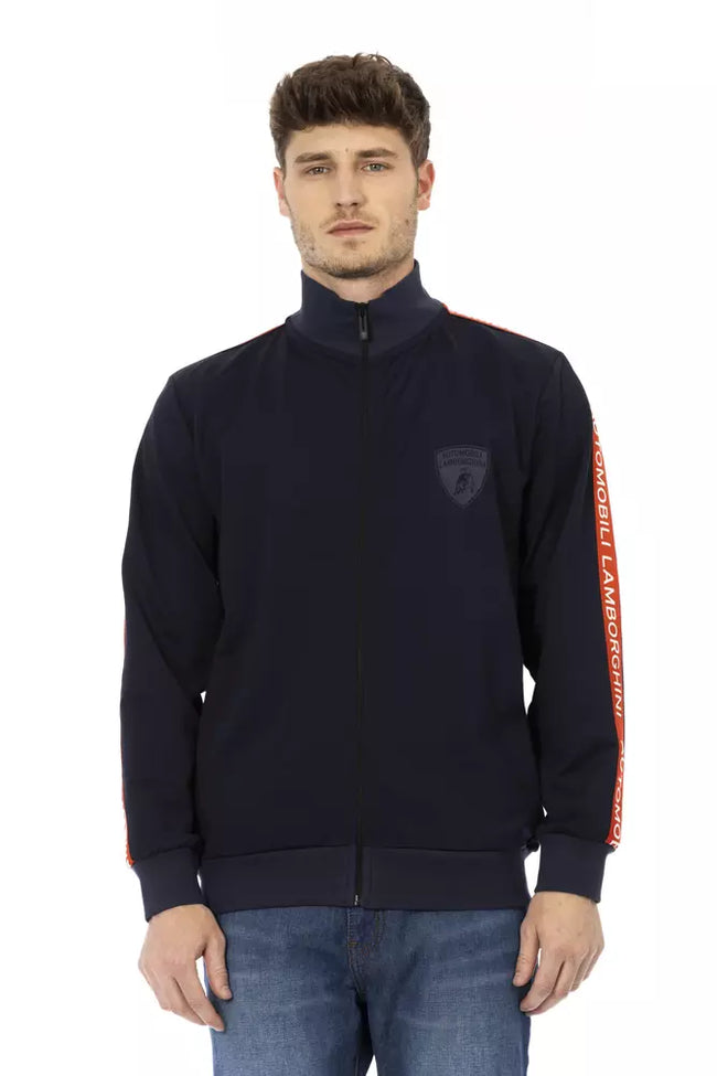 Automobili Lamborghini Blauer Herren-Sweatshirt aus Polyester