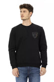 Automobili Lamborghini Schwarzer Herrenpullover aus Baumwolle