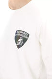Automobili Lamborghini Weißer Herren-Pullover aus Baumwolle